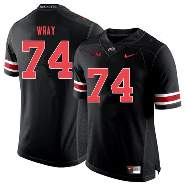 Ohio State Buckeyes #74 Max Wray Men Player Jersey Black Out OSU24764